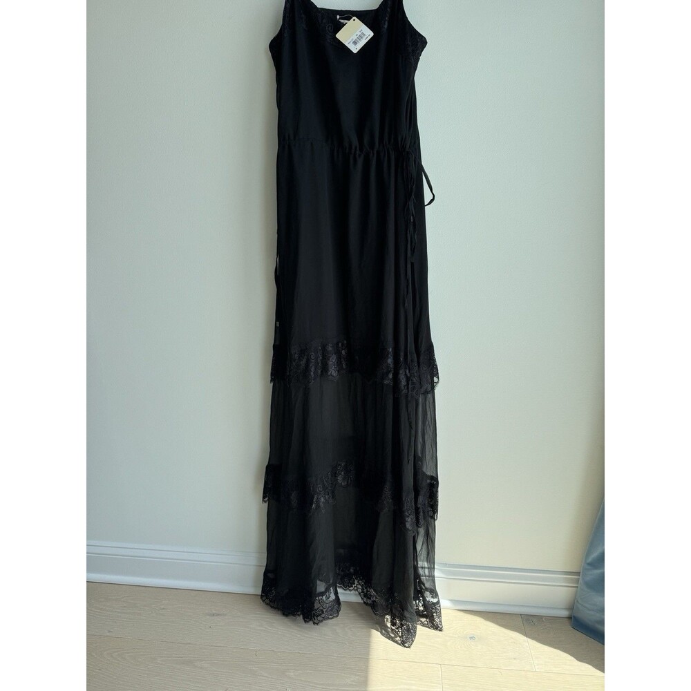 Haute Hippie Sheer Tiered Black Gown-NWT-$495-SMall - Picture 2 of 8
